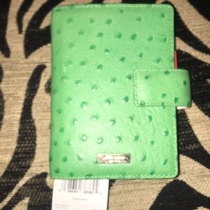 Rare Green ostrich Kate Spade organizer planner